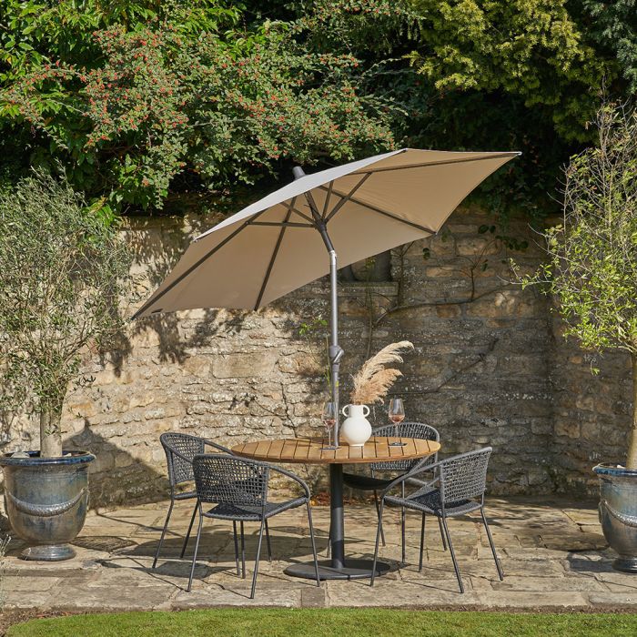 Platinum Riva 250cm Round Champagne Parasol