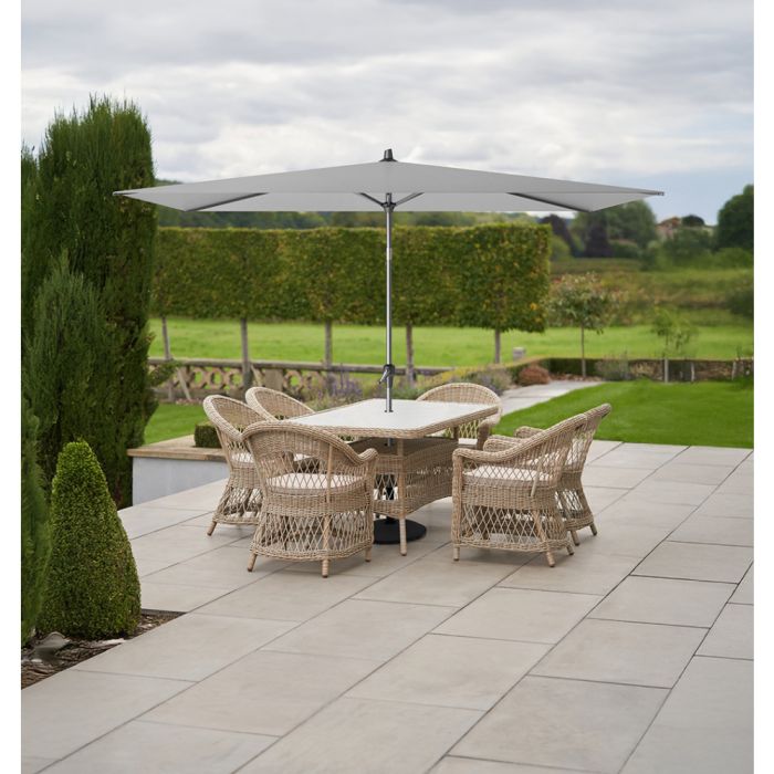 Platinum Riva 200x300cm Rectangular Lunar Grey Parasol