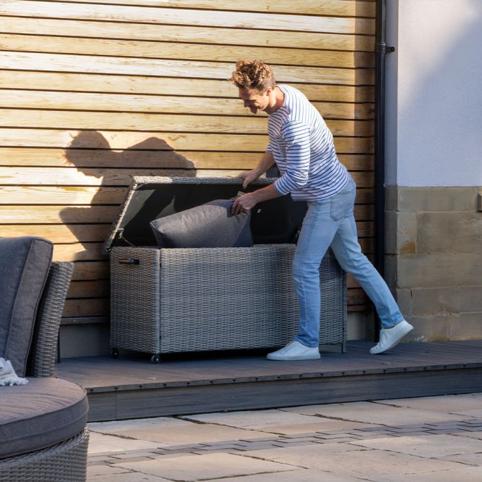 Cushion Storage Box Small Slate Grey