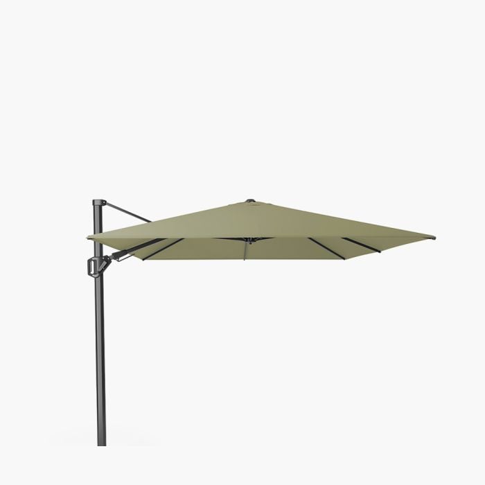 Platinum Premium Challenger T2 Cantilever Parasol 350x260x246cm. Lush Green Canopy Spuncrylic 240g/m2