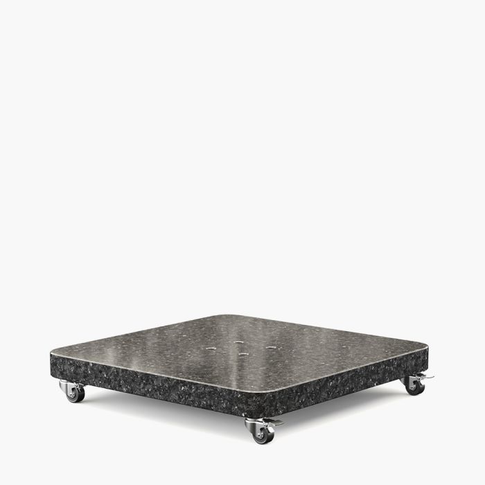 Ancona Anthracite Granite 90KG Rounded Edge Wheeled Parasol Base