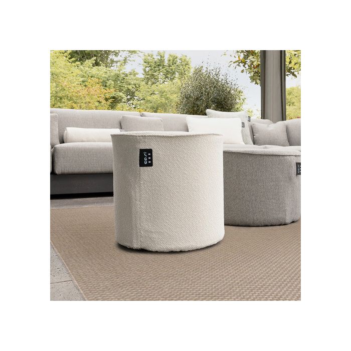 Cosipouf Heated Comfort Footstool - Teddy Tall Round