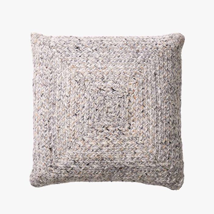 Outdoor Warm Grey Tweed Design Scatter Cushion