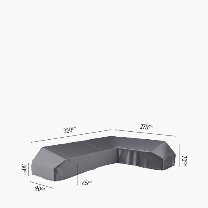 Corner Lounge Aerocover Weather Cover Left Hand 350x275x90xH30/45/70cm high