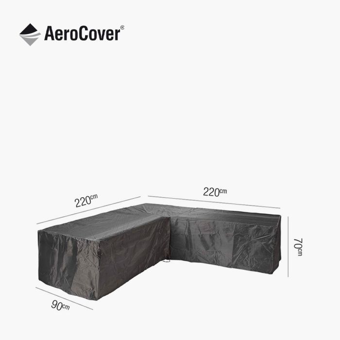 Outdoor Seating Set Aerocover L-Shape 220 x 220 x 90 x 70