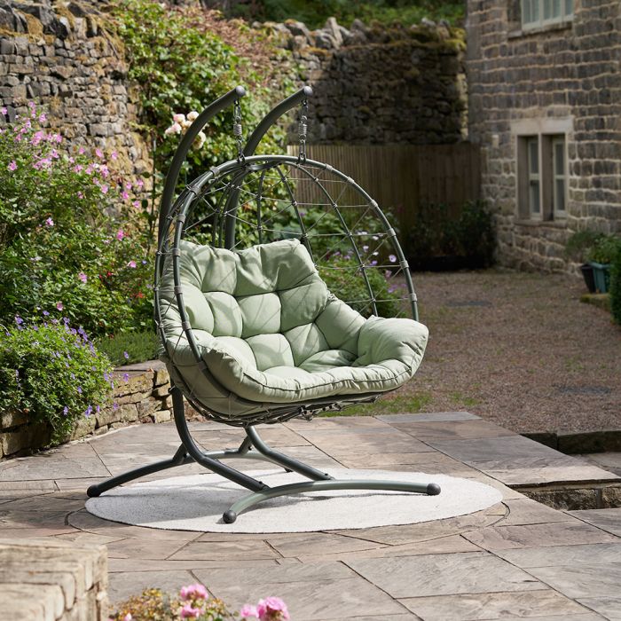 Lyon Double Egg Chair Moss Green