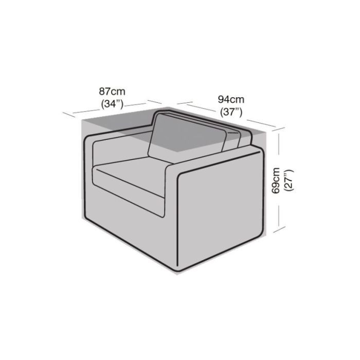 Small Lounge Armchair Weather Cover 94x87x69cm 