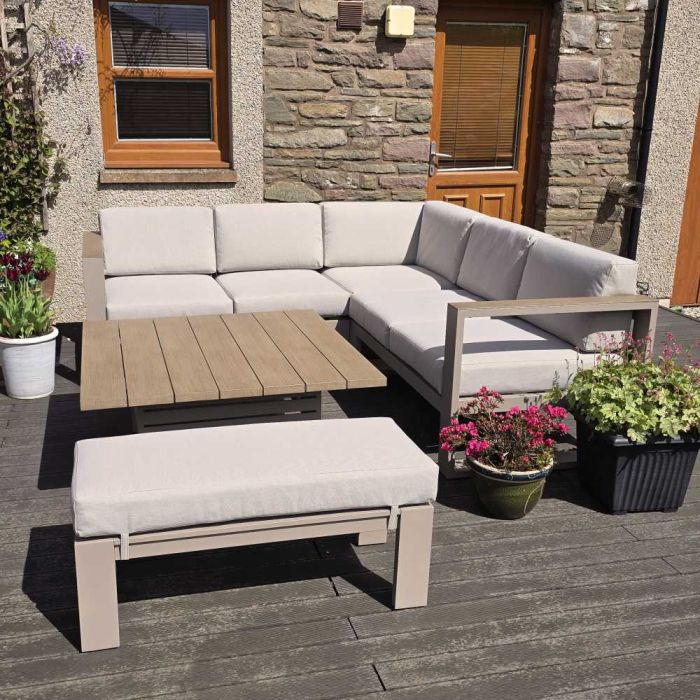 Maycan Corner Lounge Set with Adjustable Table