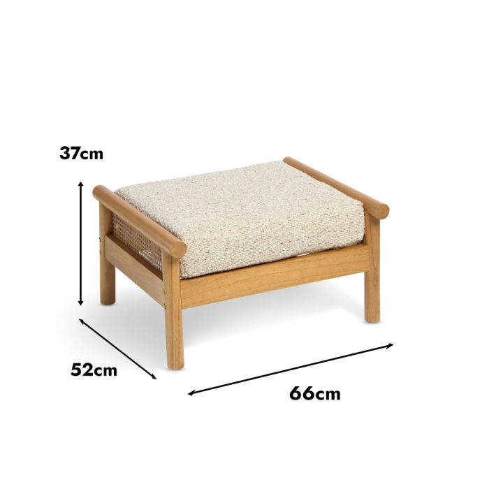 Mindi Footstool Light Oak