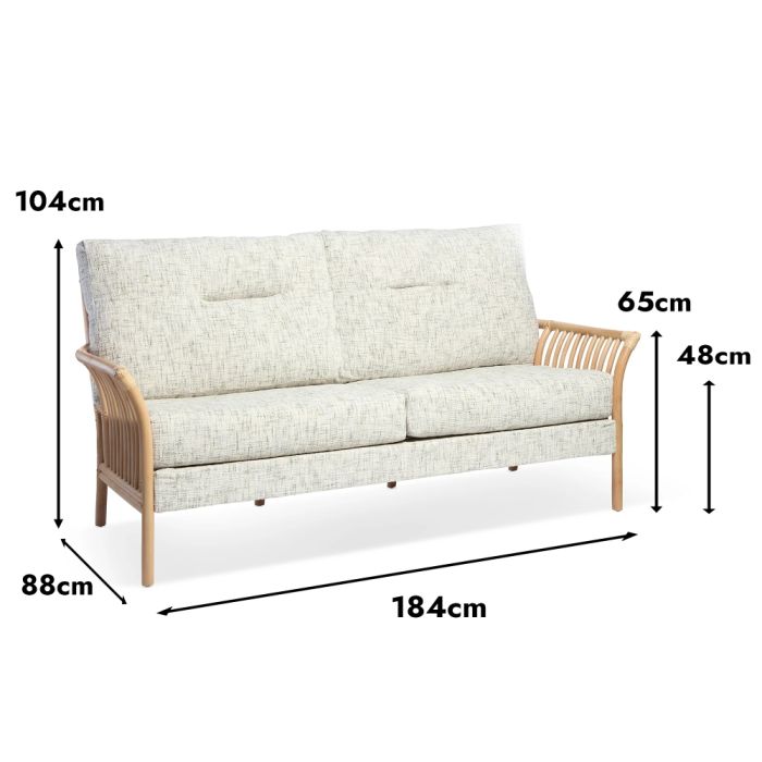 Solo 3 Seat Sofa Natural