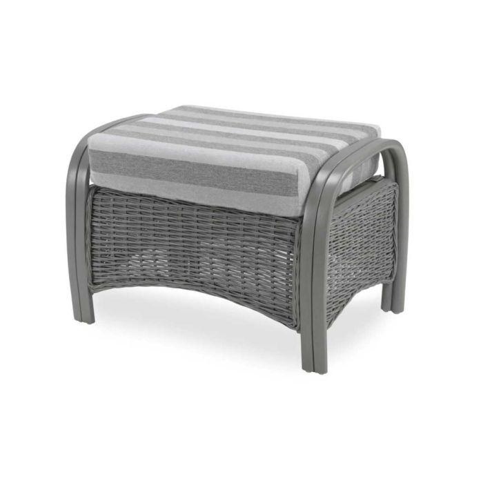 Turin Footstool Grey Wash