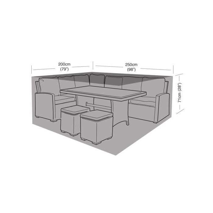 Small Casual Dining Set Weather Cover 250x200x71cm