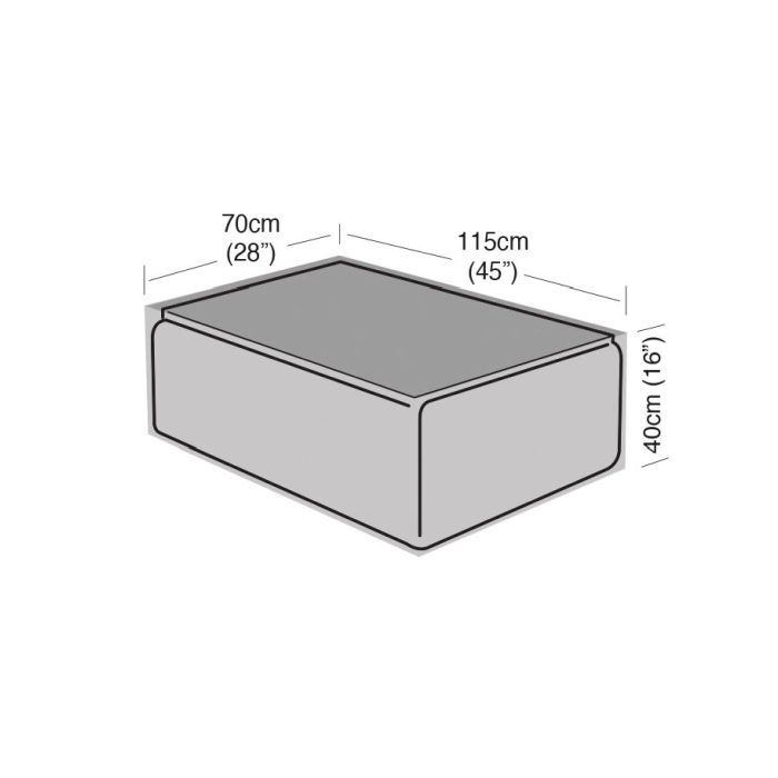 Rectangular Coffee Table Weather Cover 115x70x40cm