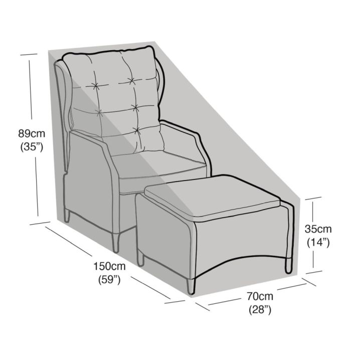 Single Duo Seat Weather Cover 150x70x89cm