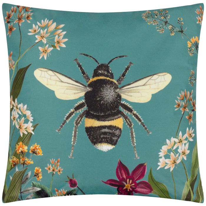 Midnight Garden Bee Outdoor Cushion