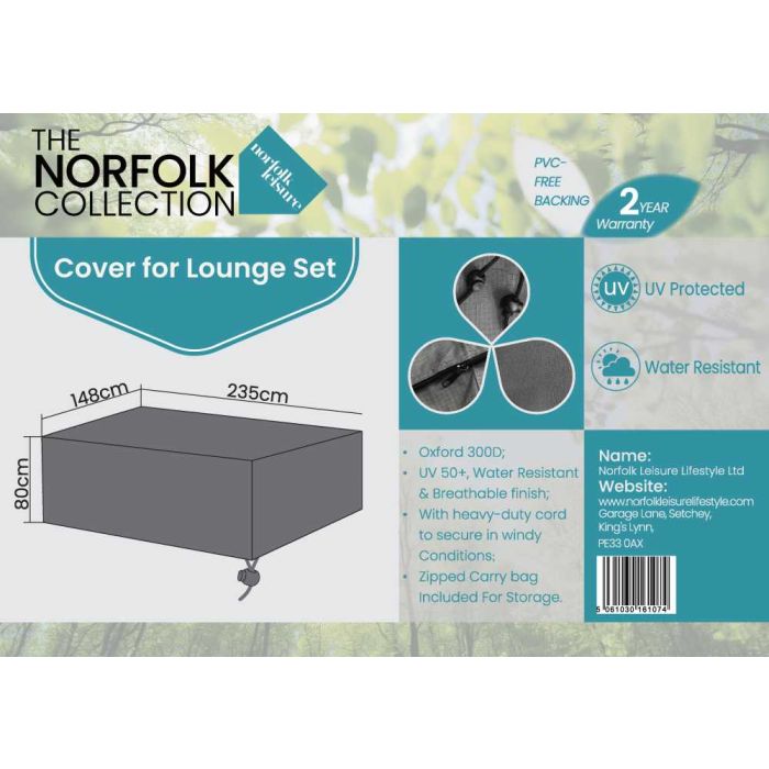 Sofa Lounge Set Weather Cover - L235cm x W148cm x H80cm