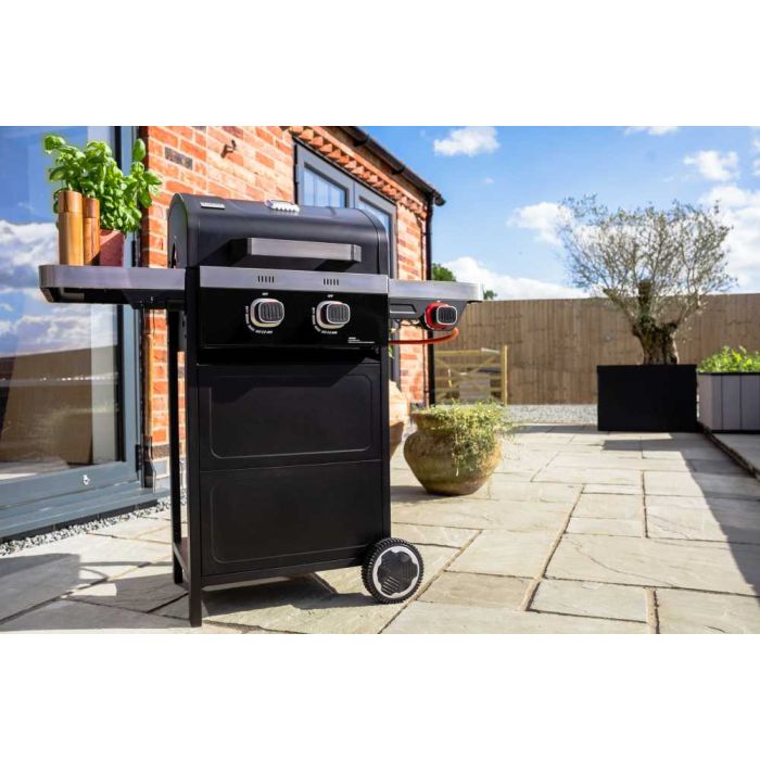 Vista 2 Burner Gas BBQ with Side Burner