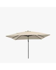 Platinum Challenger T2 Glow LED Cantilever Parasol 300x300x255cm. Anthracite Frame. Champagne Canopy 300gm Polyester