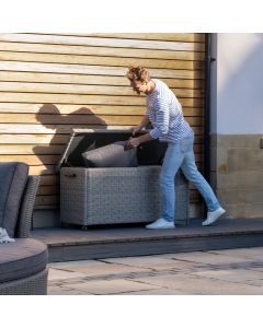 Cushion Storage Box Small Slate Grey