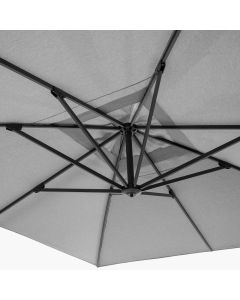 Platinum Icon Premium Cantilever Parasol 400x300cm Rectangular Manhattan Grey