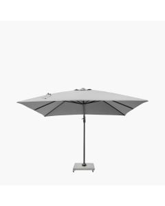 Platinum Challenger T2 Cantilever Parasol 300x300x265cm. Anthracite Frame. Luna Grey Canopy 300gm Polyester