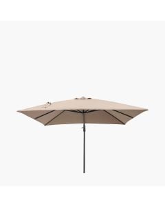 Platinum Challenger T2 Cantilever Parasol 300x300x265cm. Anthracite Frame. Taupe Canopy 300gm Polyester