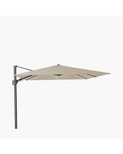 Platinum Premium Challenger T2 Glow Cantilever Parasol 300x300x265cm. Champagne Canopy Spuncrylic 240g/m2