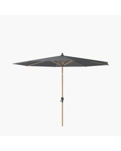 Platinum Riva 300cm Teak Look Round Anthracite Parasol