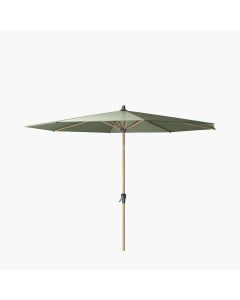 Platinum Riva 300cm Teak Look Round Olive Parasol