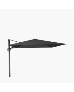 Platinum Premium Challenger T2  Cantilever Parasol 300x300x265cm. Faded Black Canopy Spuncrylic 240g/m2