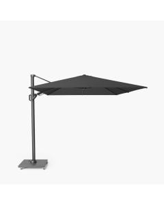 Platinum Premium Challenger T2 Cantilever Parasol 350x260x246cm. Faded Black Canopy Spuncrylic 240g/m2