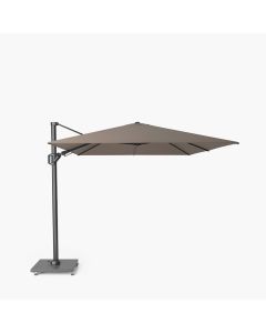 Platinum Premium Challenger T2 Cantilever Parasol 350x260x246cm. Havana Taupe Canopy Spuncrylic 240g/m2