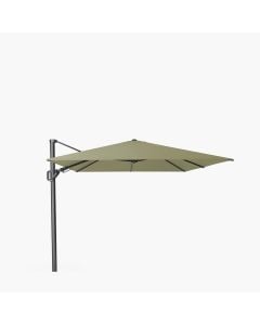 Platinum Premium Challenger T2 Cantilever Parasol 350x260x246cm. Lush Green Canopy Spuncrylic 240g/m2