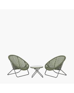Tobs Green Foldable Lounger Set