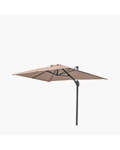 Platinum Voyager T1 Cantilever Parasol 300x200x241cm. Taupe Canopy 