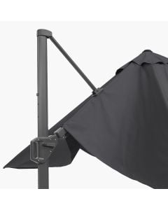 Platinum Challenger T2 Cantilever Parasol 350x260x264cm. Anthracite Frame. Anthracite Canopy Polyester 300g/m2