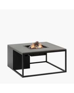 Cosiloft 100 Black and Grey Fire Pit Table 100x100x50cm