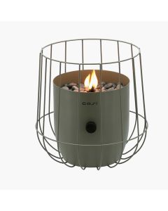 Cosiscoop Basket Gas Fire Lantern - Olive Green