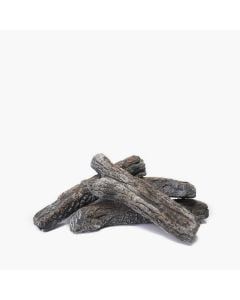 Ceramic Wood Effect Logs for Gas Fire Pit - 4 Pieces