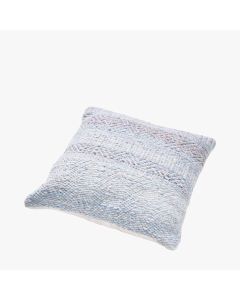 Indoor Outdoor Aqua Blue and White Inca Design Scatter Cushion