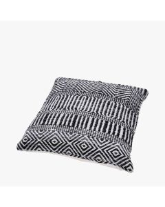 Indoor Outdoor Black and White Inca Design Scatter Cushion
