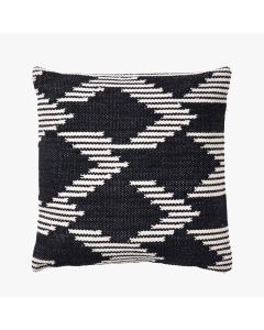 Indoor Outdoor Black and White Chevron Design Scatter Cushion