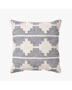 Indoor Outdoor Grey and White Moroccan Design Scatter Cushion