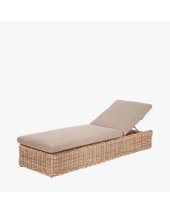 Garda Natural Antique All Weather Wicker Outdoor Sunlounger