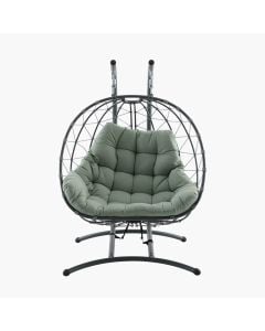 Lyon Double Egg Chair Moss Green