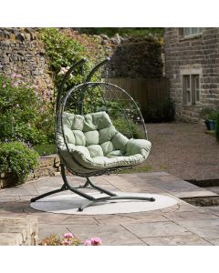 Lyon Double Egg Chair Moss Green