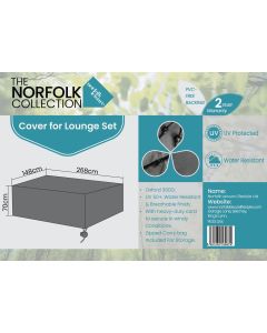 Lounge Sofa Set Weather Cover - L268cm x W148cm x H70cm
