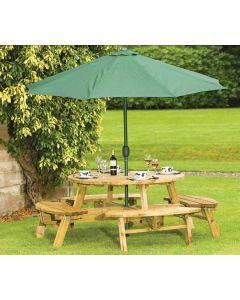 Atholl Chunky 8 Seat Round Picnic Table 