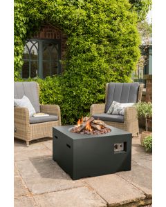 Happy Cocoon Square Gas Fire Pit - Black 