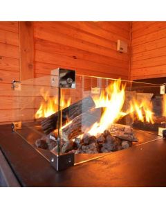 Happy Cocoon Square Gas Fire Pit - Black 